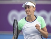 Elise Mertens zwoegt zich in bijna drie uur naar de hoofdtabel in het Qatarese Doha