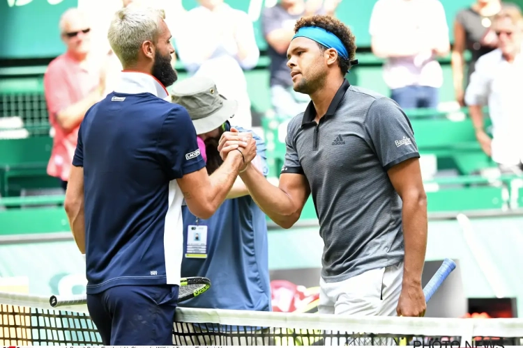 Allez les Bleus! Fransmannen Tsonga en Paire zorgen met potje tennisvoetbal voor spektakel in Halle