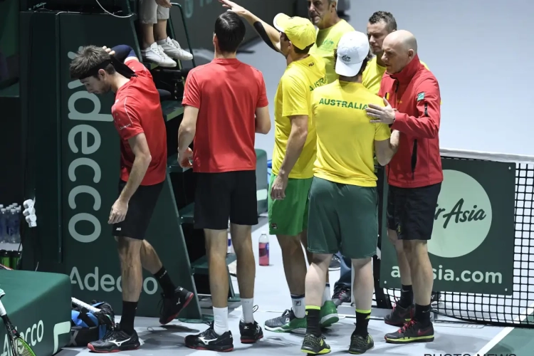 UPDATE: België uitgeschakeld in Davis Cup ondanks Australisch theater in dubbelspel